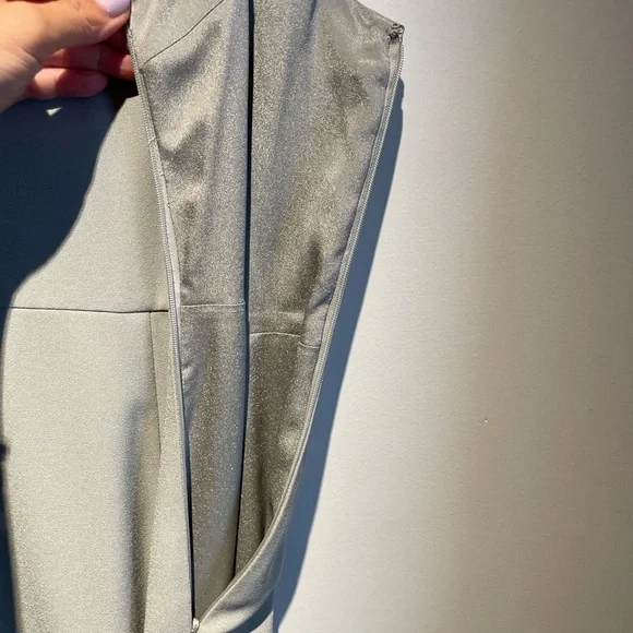 Reiss Light Gray Cowl Neck Midi Dress - Picture 8 of 11